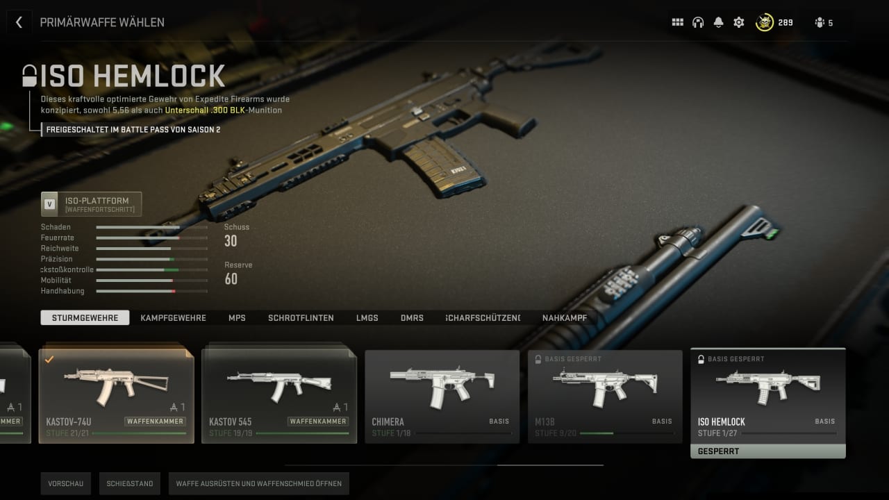 ISO Hemlock - Sturmgewehr in Call of Duty Modern Warfare 2